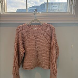 She + Sky Pink Chunky Sweater